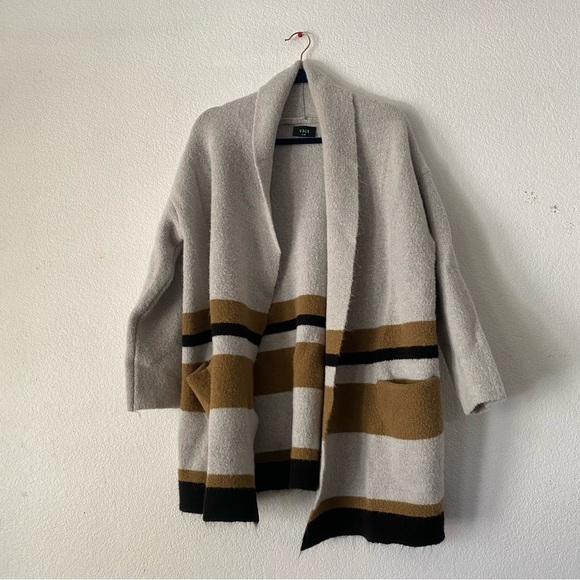 Vici Cocoon Heavy Knit Stripe Cardigan - Picture 1 of 6